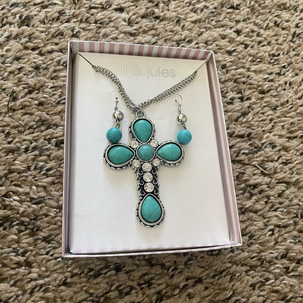 Necklace and earrings